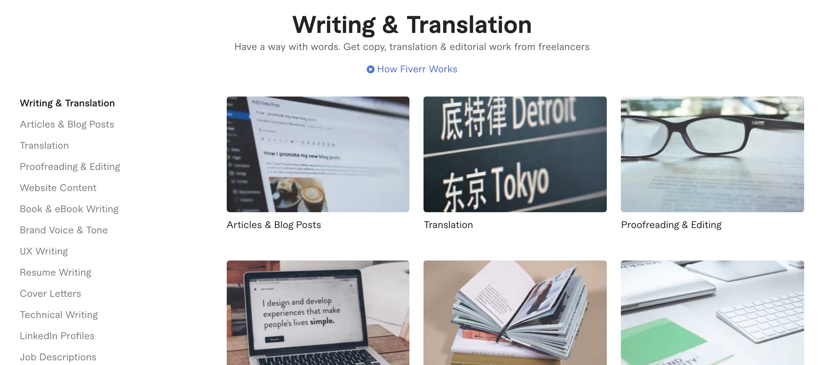 Fiverr Writing & Translation Modules